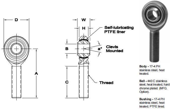 AURORACM-7ET關節(jié)軸承圖紙