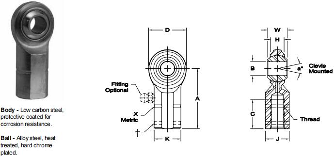 AURORACG-M12關(guān)節(jié)軸承圖紙