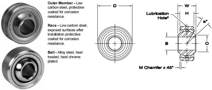 AURORALCOM-7關節(jié)軸承圖紙