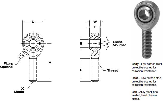 AURORAMM-M14關(guān)節(jié)軸承圖紙