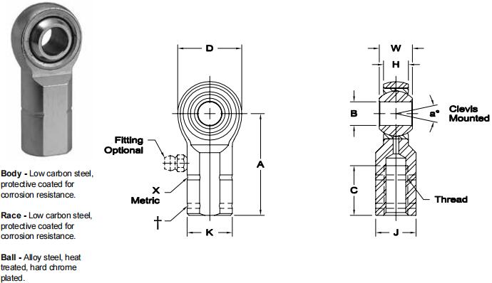 AURORAMWF-M8關(guān)節(jié)軸承圖紙