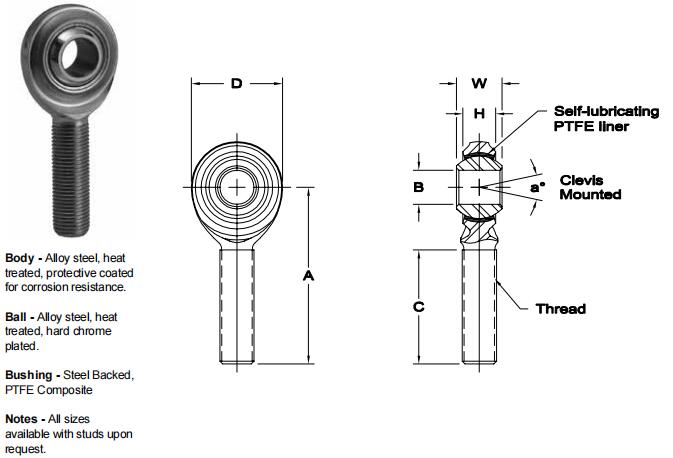 AURORAVCAM-5關(guān)節(jié)軸承圖紙